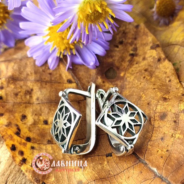 Славянские серьги "Алатырь"